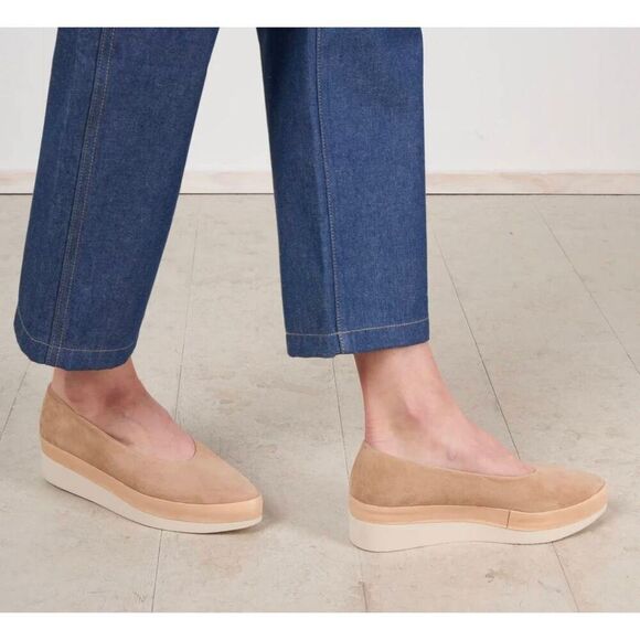 COCLICO Shoes - Coclico Perl Ante Tan Women's Platform Suede Shoes Size 9